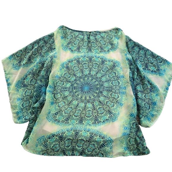 Sara Michelle Bat Wing Mandela Blouse Women's Size Large - Picture 3 of 5